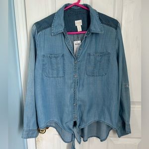 Chico’s Denim Tie Front 2P